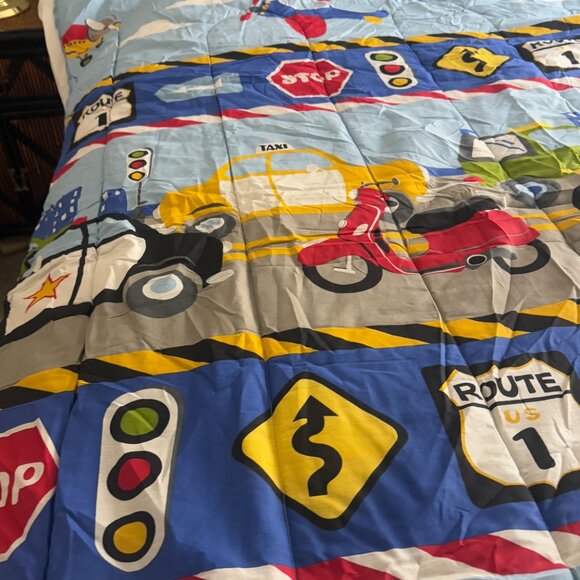 📌Dream Factory Trucks Tractors Cars 5-pc. Comforter Set  Boys & Girls Twin Bed - Picture 8 of 15
